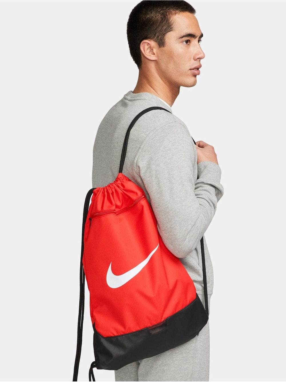 Nike Brasilia 9.5 Training Gym Sack New Red Black
